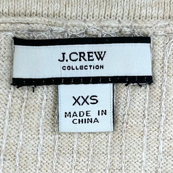 J. Crew Collection Sequin Stripe V-Neck Collared Polo Sweater - Picture 7 of 8